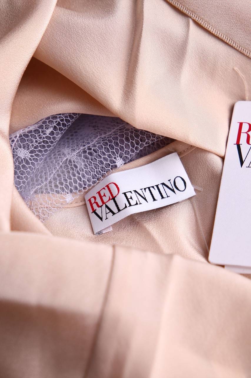 Carou RED VALENTINO Mesh-Bluse Im Layer Look Mit Schleife
