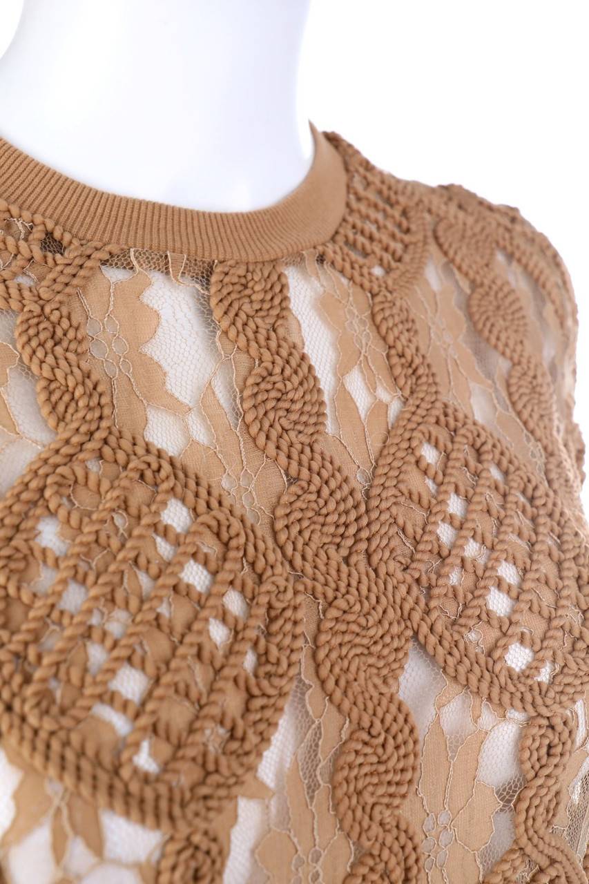Carou RESERVED Longsleeve-Shirt Aus Spitze Mit Applikationen
