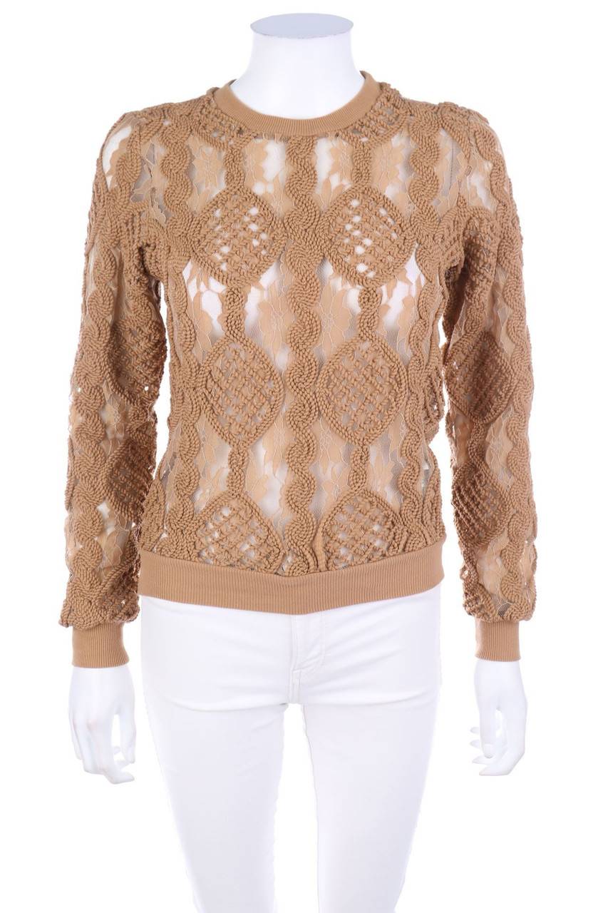 Carou RESERVED Longsleeve-Shirt aus Spitze mit Applikationen