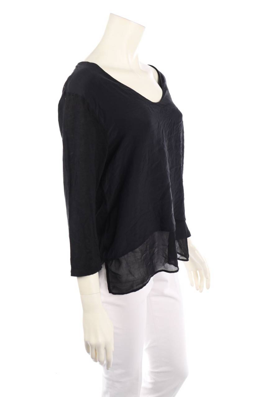 Carou Rich & Royal 3/4-Arm-Shirt Aus Leinen Im Layer Look