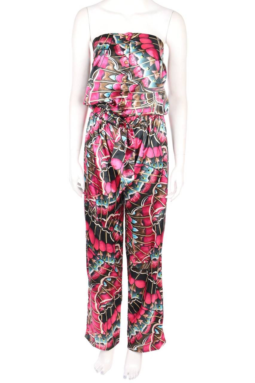 Carou roberto cavalli Satin-Jumpsuit aus Seiden-Mischung