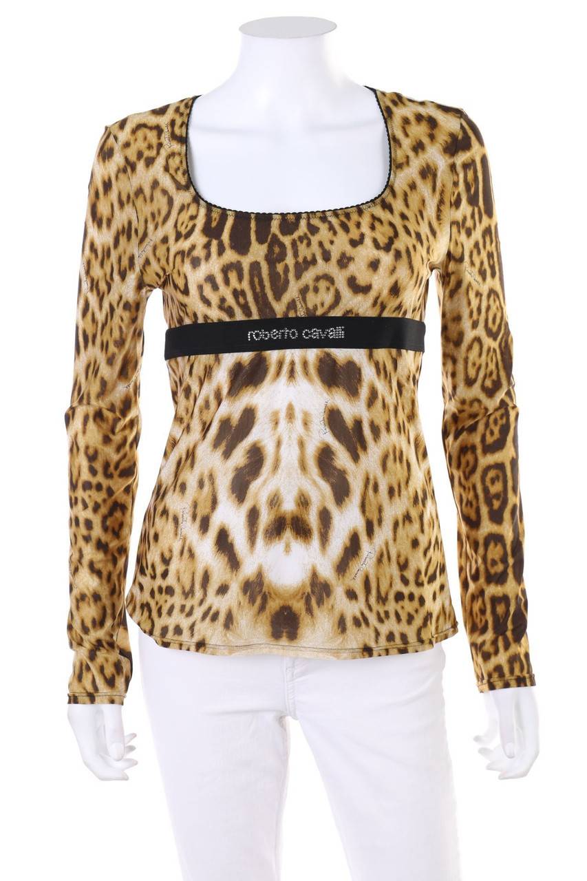 Carou roberto cavalli underwear Longsleeve-Shirt mit Strass-Logo
