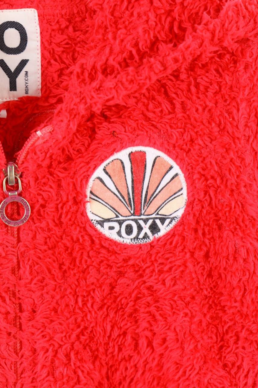 Carou ROXY Teddy-Kapuzenjacke/Hoodie Mit Logo-Patch