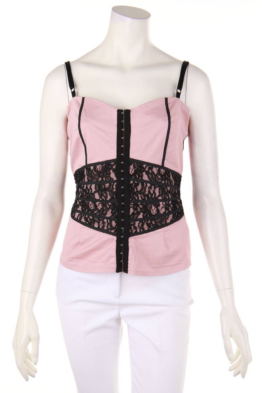 Carou SANDRO FERRONE Bustier-Top mit Spitzen-Einsatz
