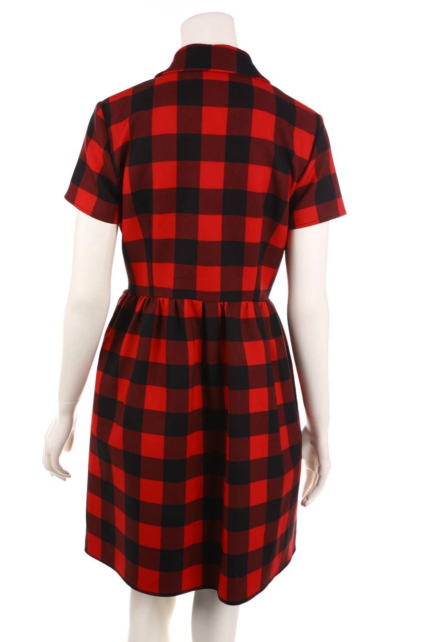 Carou SANDRO FERRONE Karo-Kleid Mit Reißverschluss