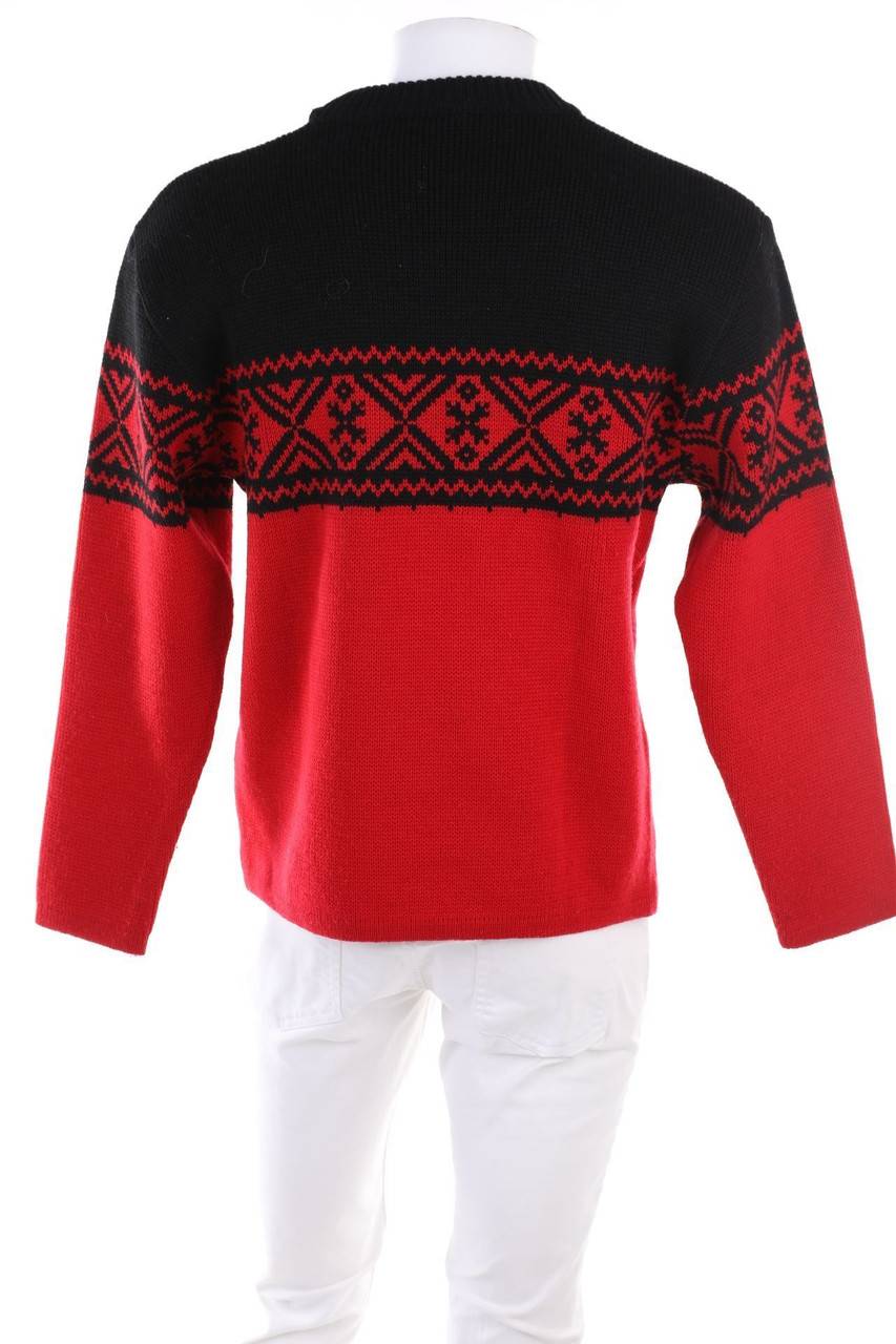 Carou Schoeller Vintage-Norweger-Pullover Aus Schurwolle