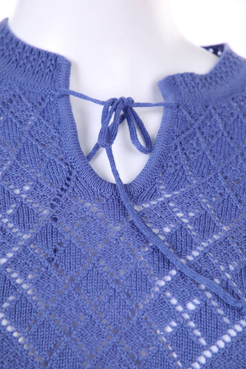 Carou Schoeller Vintage-Pullover Mit Lochstrick-Details Mit Schleife