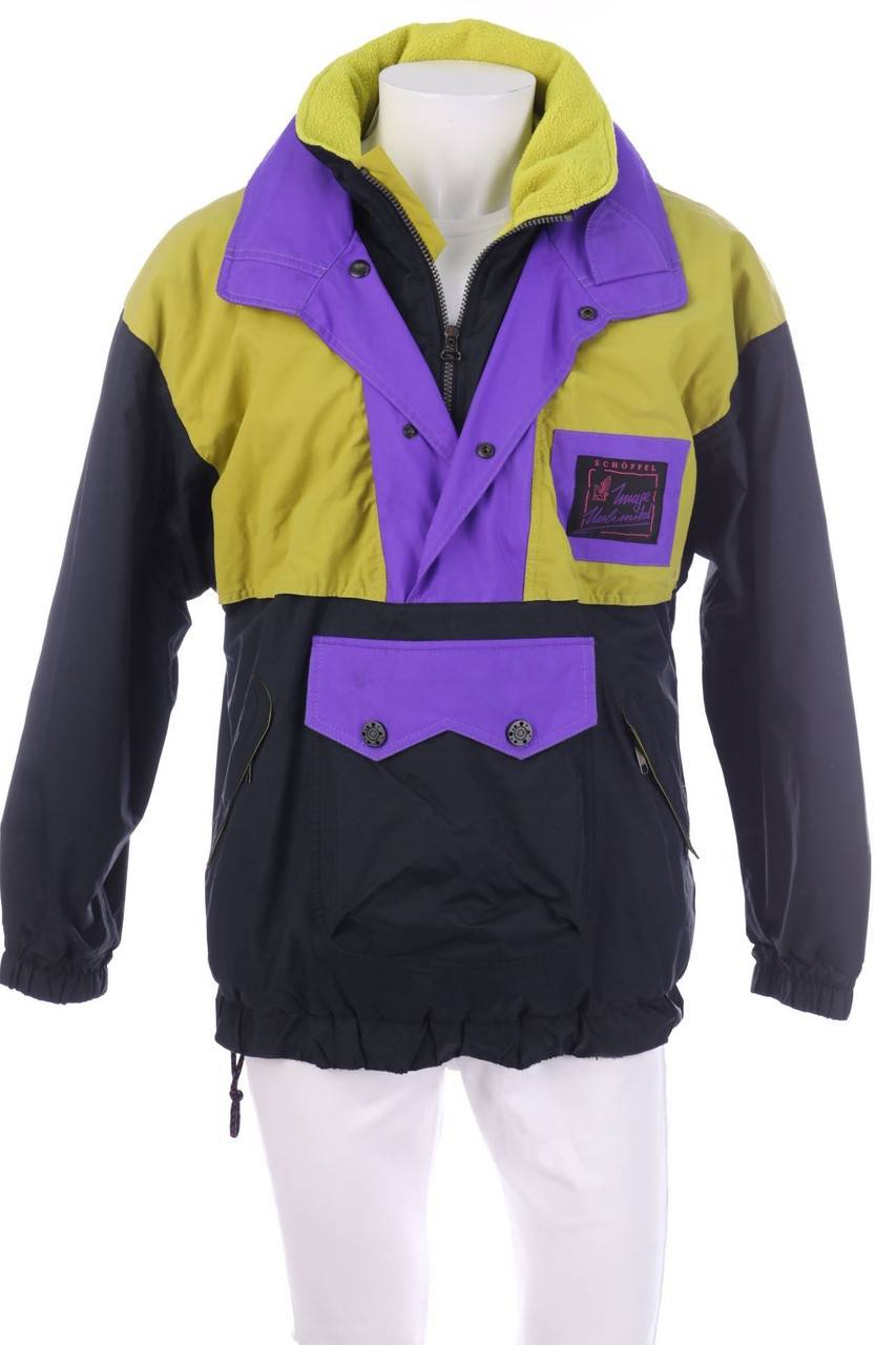 Carou Schöffel Vintage-Windbreaker-Jacke mit Logo-Badge