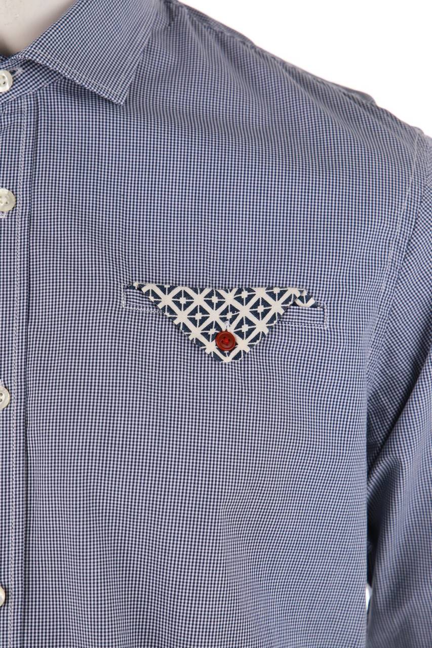Carou SCOTCH & SODA Kariertes Hemd Aus Baumwoll-Mix Mit Logo-Applikation