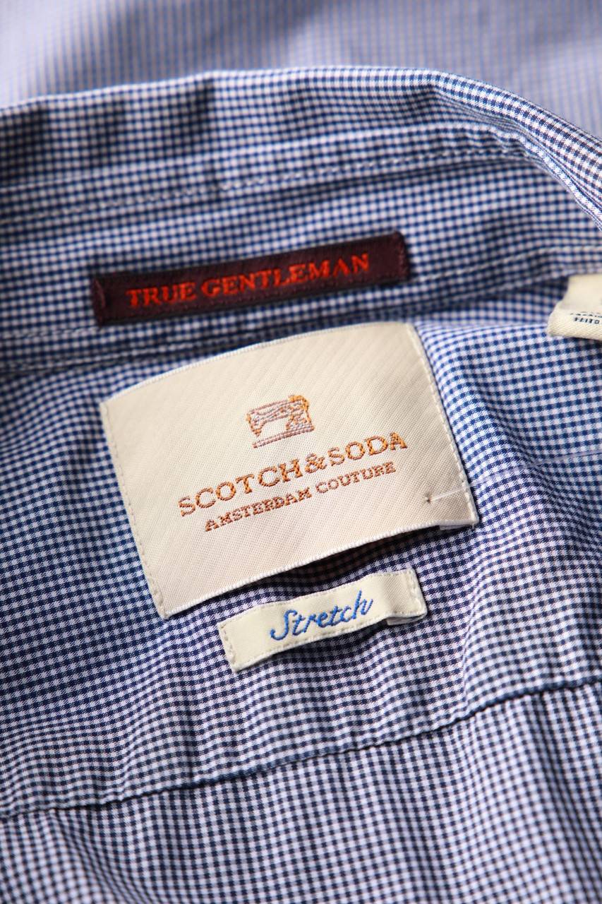 Carou SCOTCH & SODA Kariertes Hemd Aus Baumwoll-Mix Mit Logo-Applikation