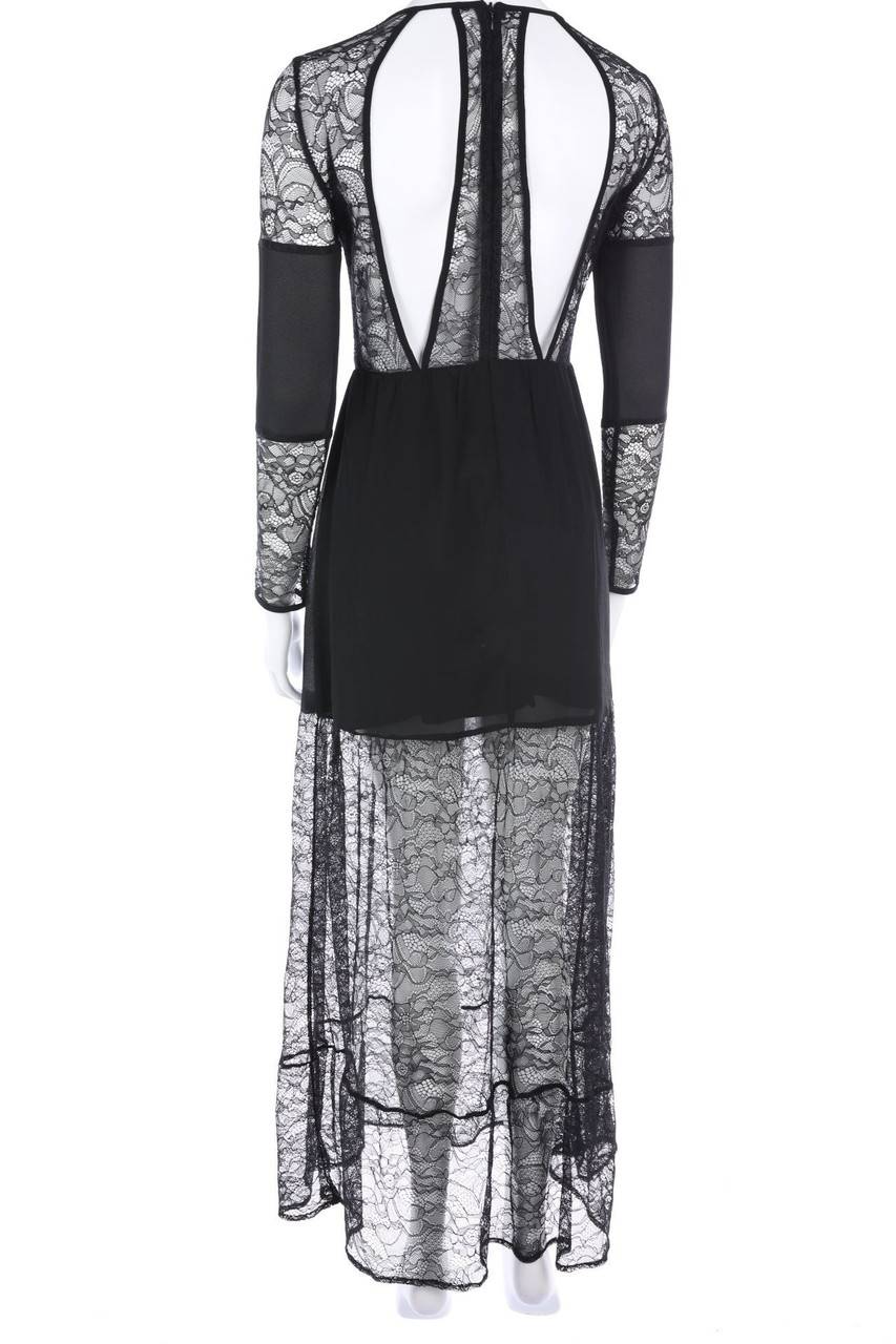 Carou SECONDHAND Maxi-Abendkleid Aus Spitze Mit Cut-outs