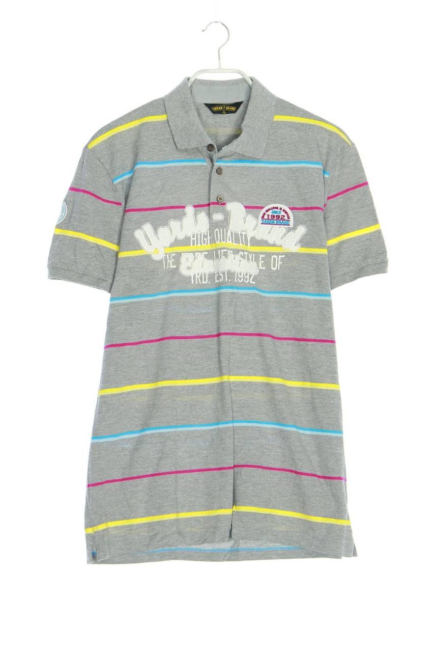 Carou SECONDHAND Poloshirt mit Streifen mit Logo-Applikation