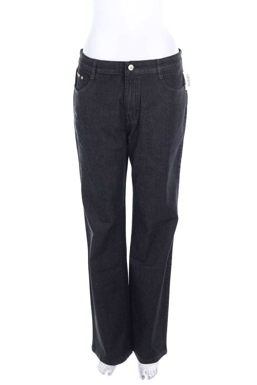 Carou SECONDHAND Straight Cut Jeans mit Stickereien