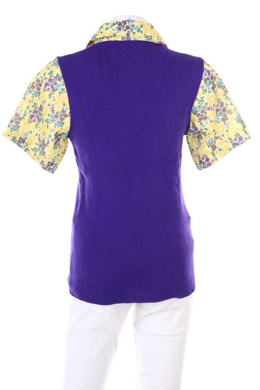 Carou Siebertz Moden Kurzarm-Strick-Pullover Mit Kragen