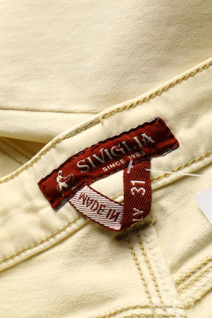 Carou SIVIGLIA Straight Cut Jeans Mit Kunstleder-Details
