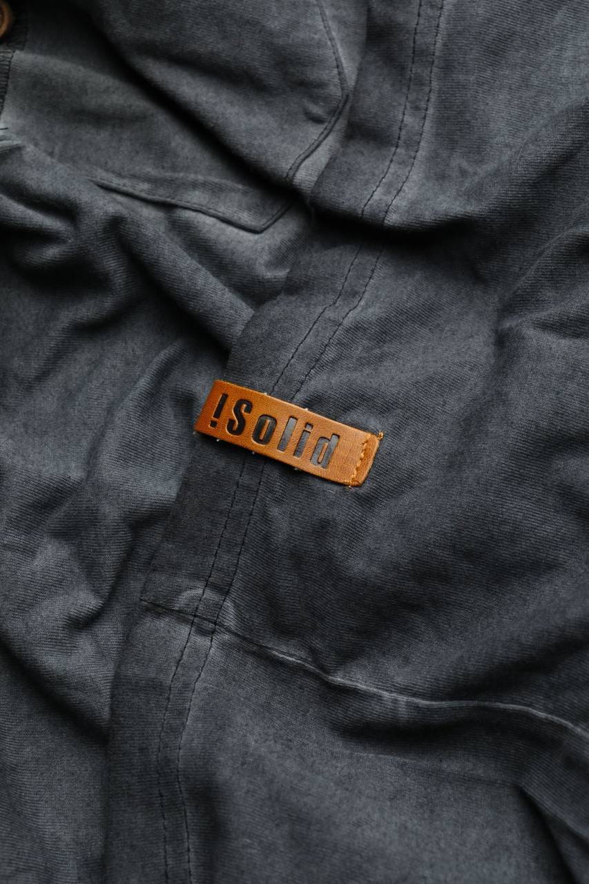 Carou !Solid Garment Dyed-Longsleeve-Shirt Aus Baumwolle