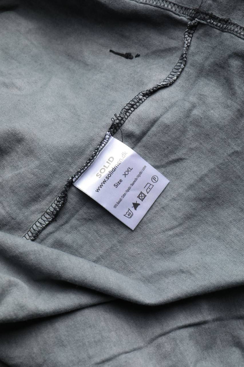 Carou !Solid Garment Dyed-Longsleeve-Shirt Aus Baumwolle