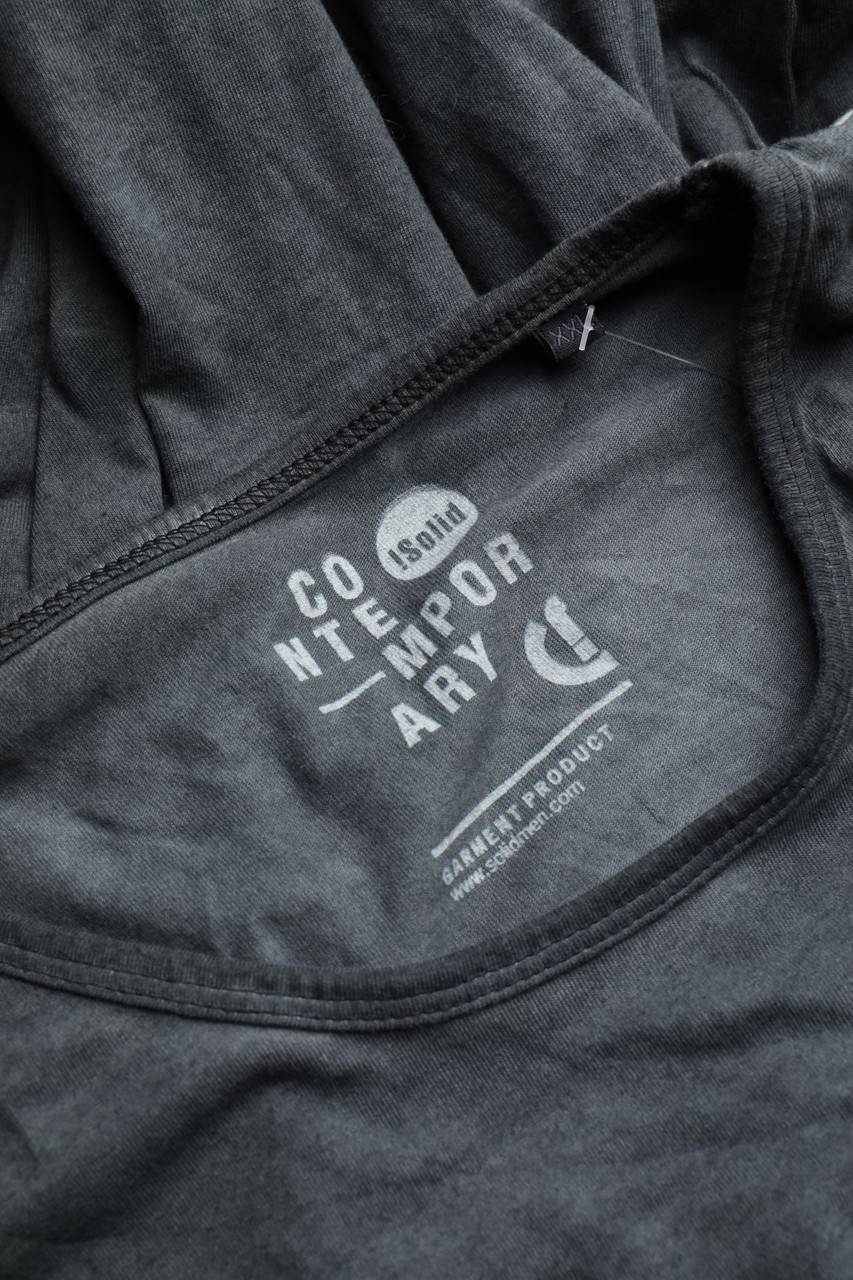 Carou !Solid Garment Dyed-Longsleeve-Shirt Aus Baumwolle