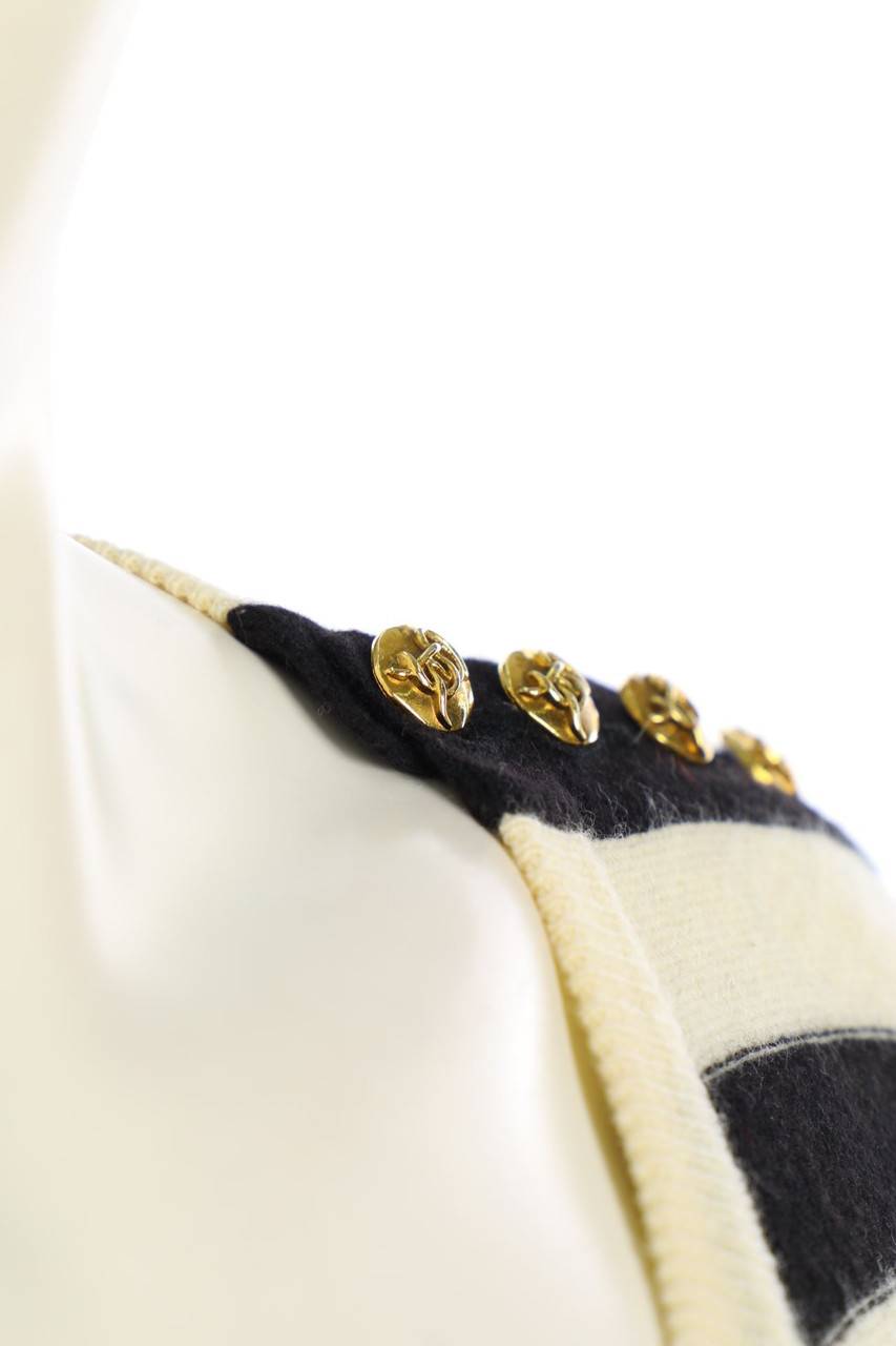 Carou SONIA RYKIEL Schurwoll-Pullover Mit Logo-Knöpfen Mit Streifen