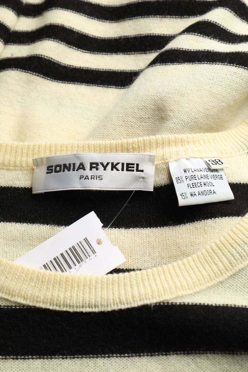 Carou SONIA RYKIEL Schurwoll-Pullover Mit Logo-Knöpfen Mit Streifen