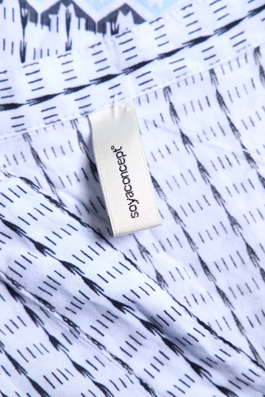 Carou Soyaconcept Kurzarm-Bluse Mit Ethno-Print Mit Batwing-Ärmeln