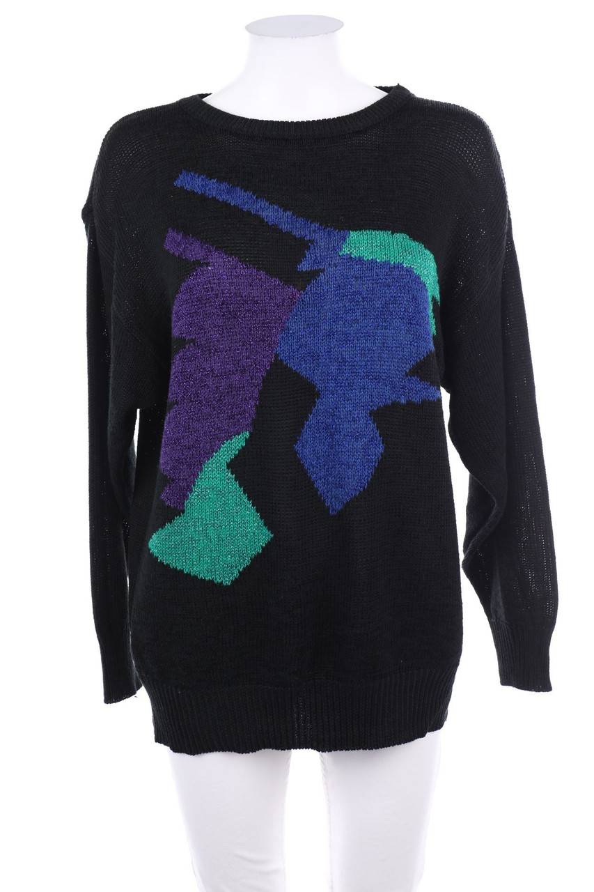 Carou Spengler Mode Vintage-Strick-Pullover Mit Glitzer