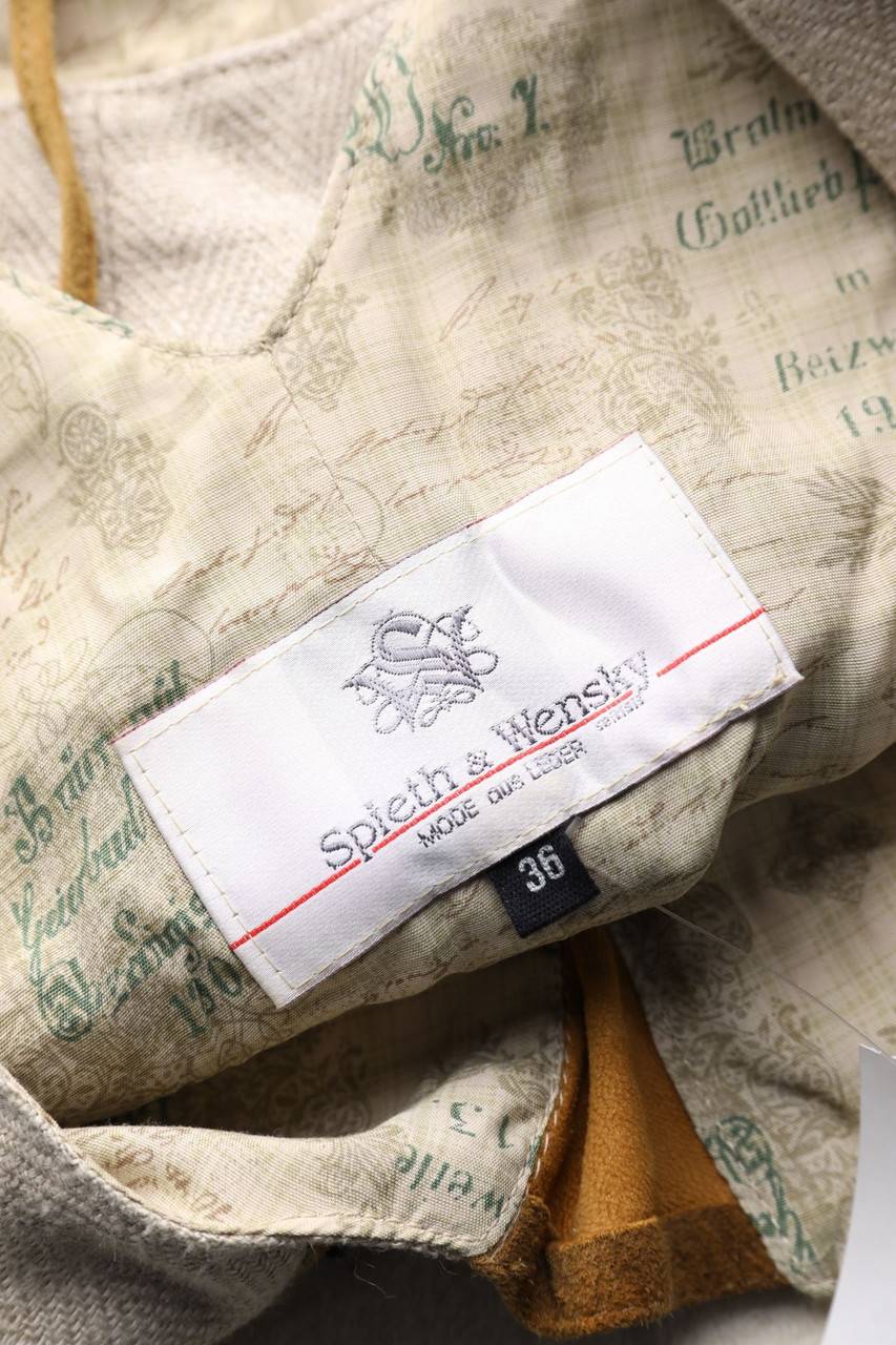 Carou Spieth & Wensky Trachten-Blusentop Mit Leder-Details