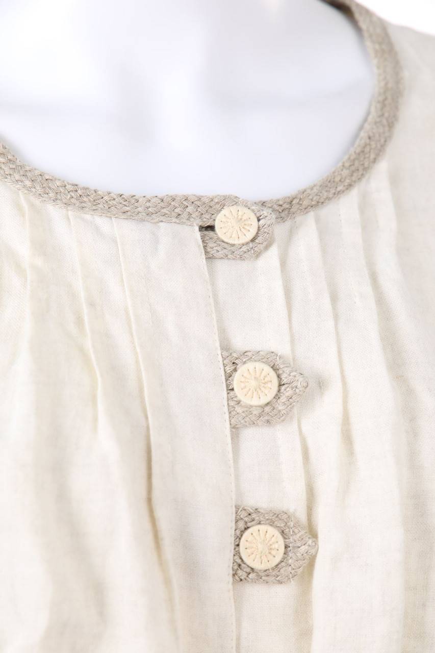 Carou SPORTALM KITZBÜHEL Cropped-Trachten-Bluse Aus Leinen