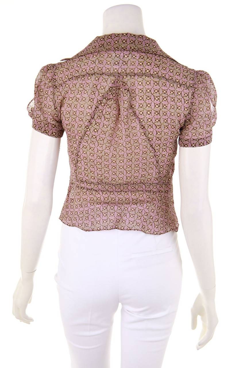 Carou SPORTMAX Pura Seta Bluse Aus Seide Mit Floralem Muster