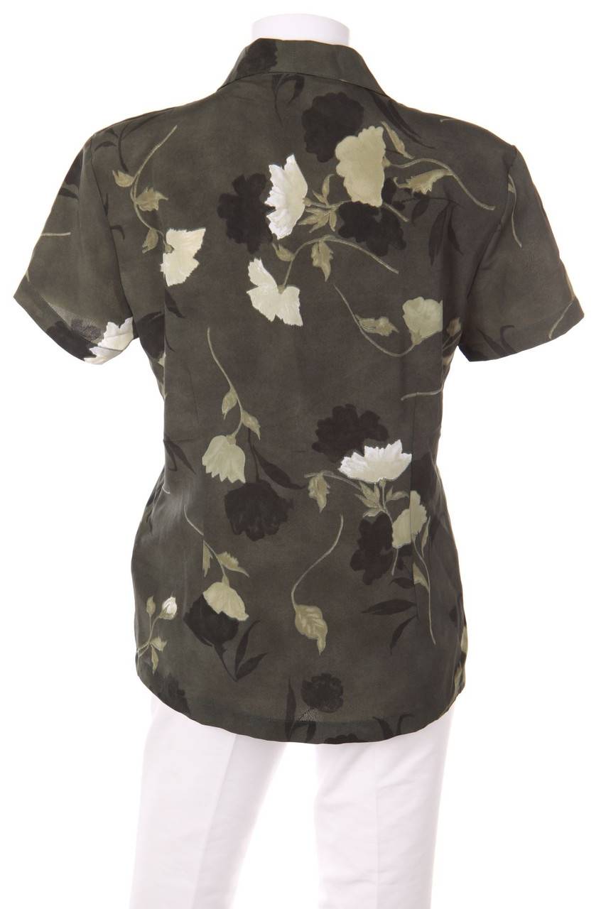 Carou STACCATO Hemd-Bluse Mit Kurzem Ärmel Mit Floralem Muster