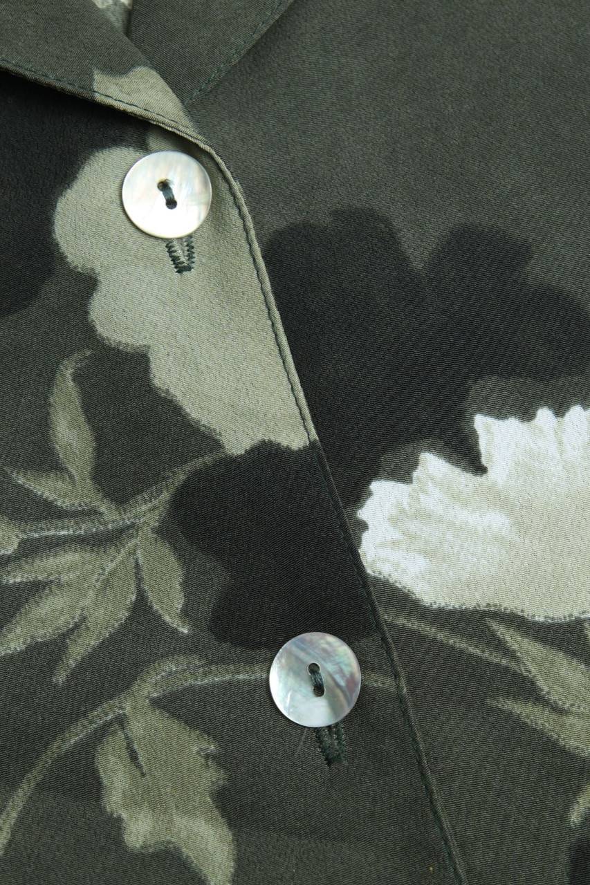 Carou STACCATO Hemd-Bluse Mit Kurzem Ärmel Mit Floralem Muster