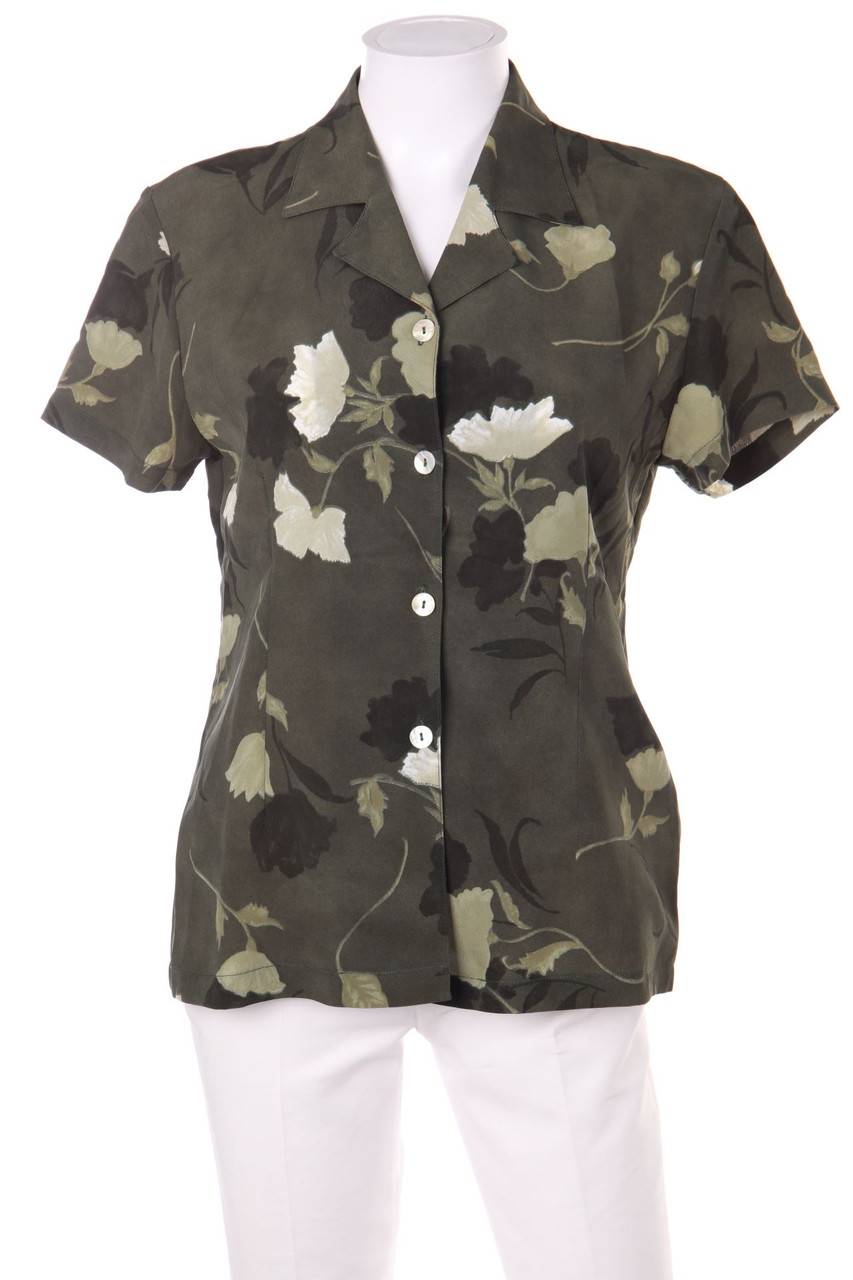 Carou STACCATO Hemd-Bluse mit kurzem Ärmel mit floralem Muster