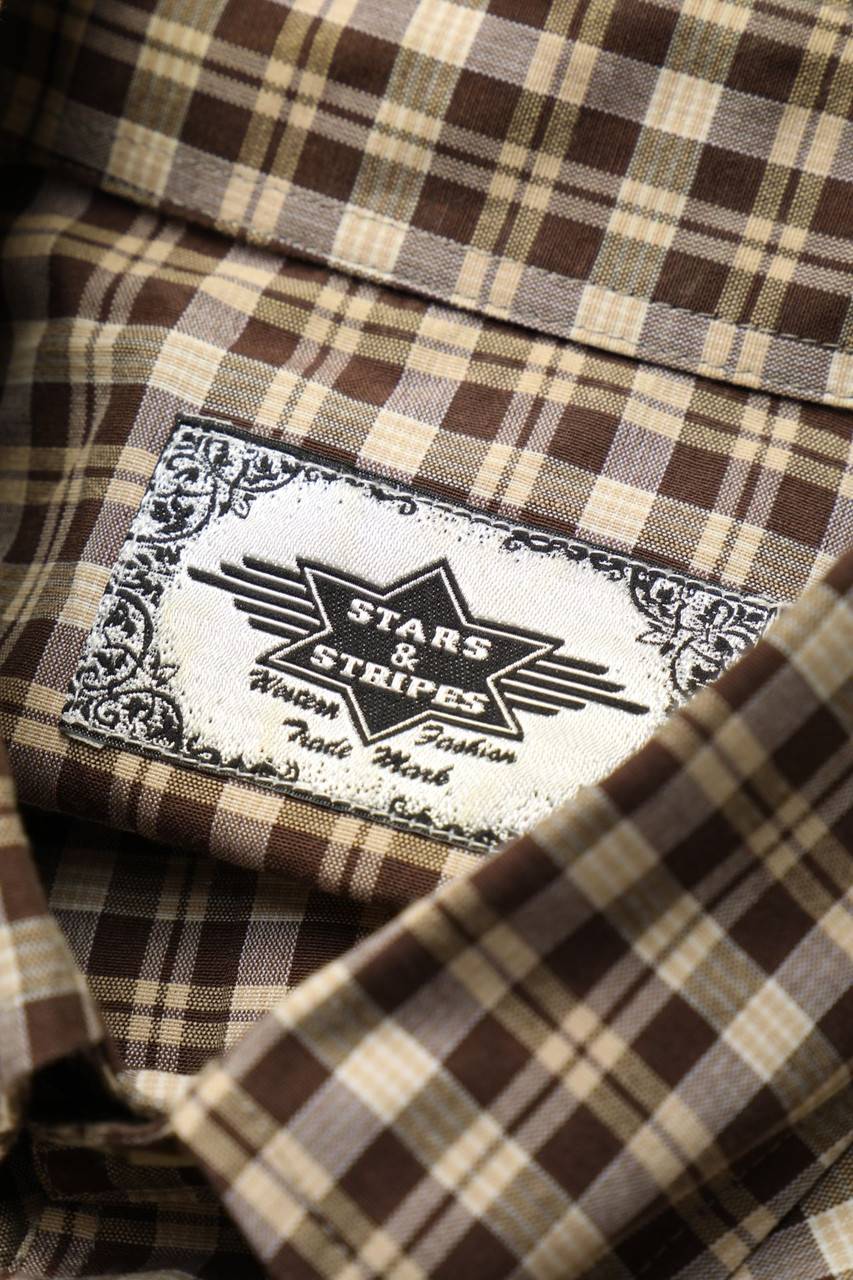 Carou STARS & STRIPES Cowboy-kariertes Button-down-Hemd
