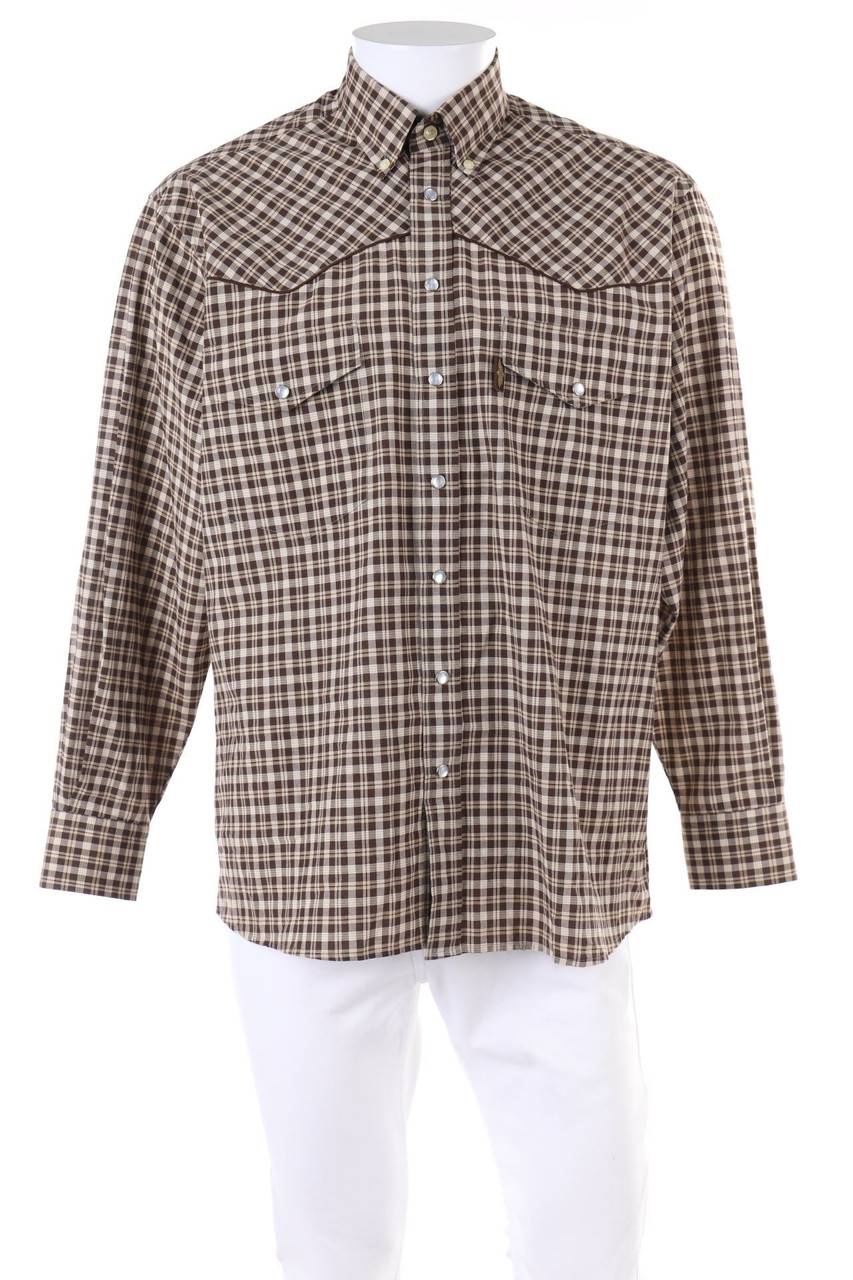 Carou STARS & STRIPES Cowboy-kariertes Button-down-Hemd