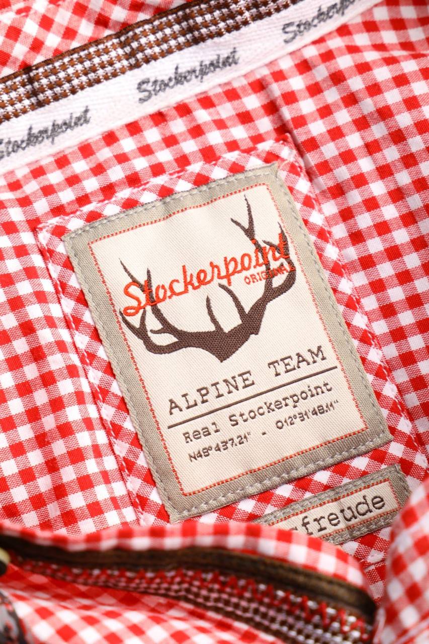 Carou STOCKERPOINT Trachten-kariertes Hemd Mit Logo-Stickerei