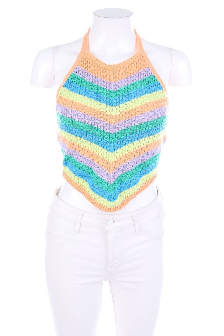 Carou Stradivarius Neckholder-Strick-Top aus Baumwolle