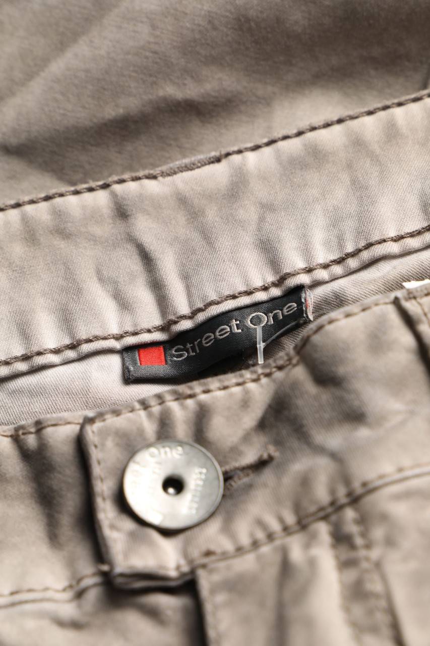 Carou Street One Vintage Style-Used Look Straight Cut Jeans Mit Zipper