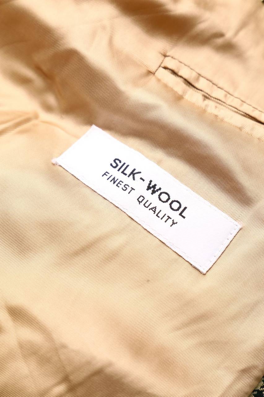 Carou Strellson Vintage-Karo-Sakko Aus Seiden-Mischung Mit Schurwolle