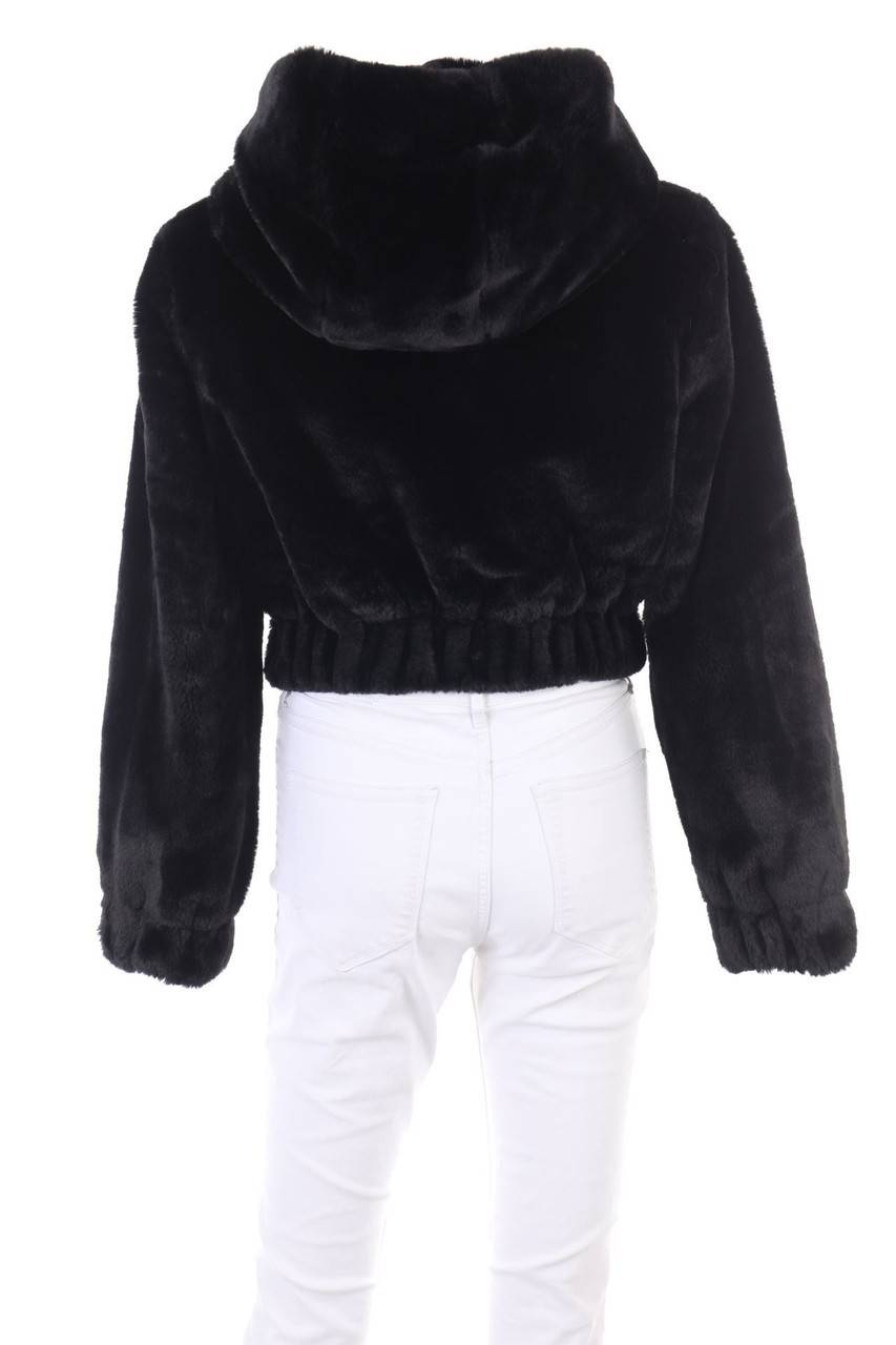 Carou TALLY WEiJL Cropped-Fake Fur-Jacke Mit Kapuze