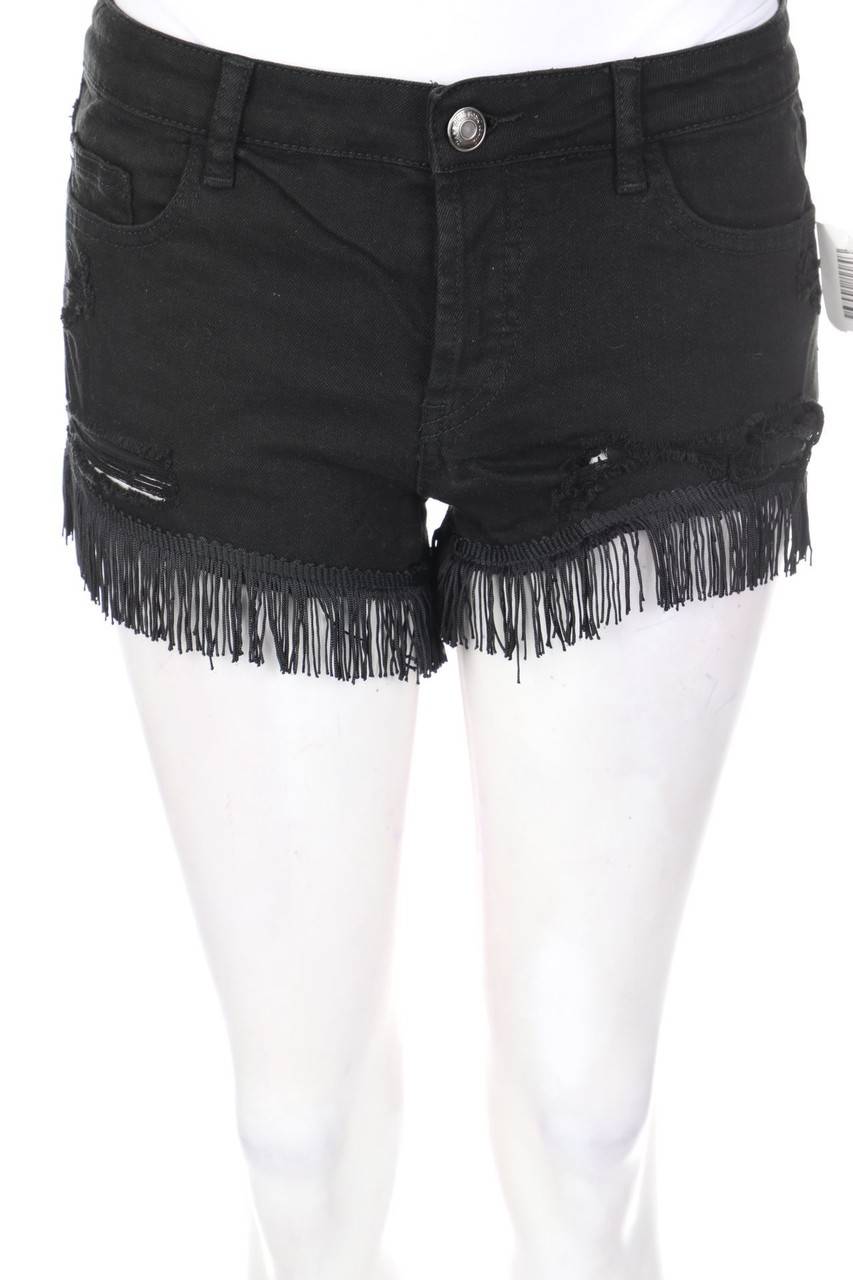 Carou TALLY WEiJL Destroyed Jeans-Shorts mit Fransen