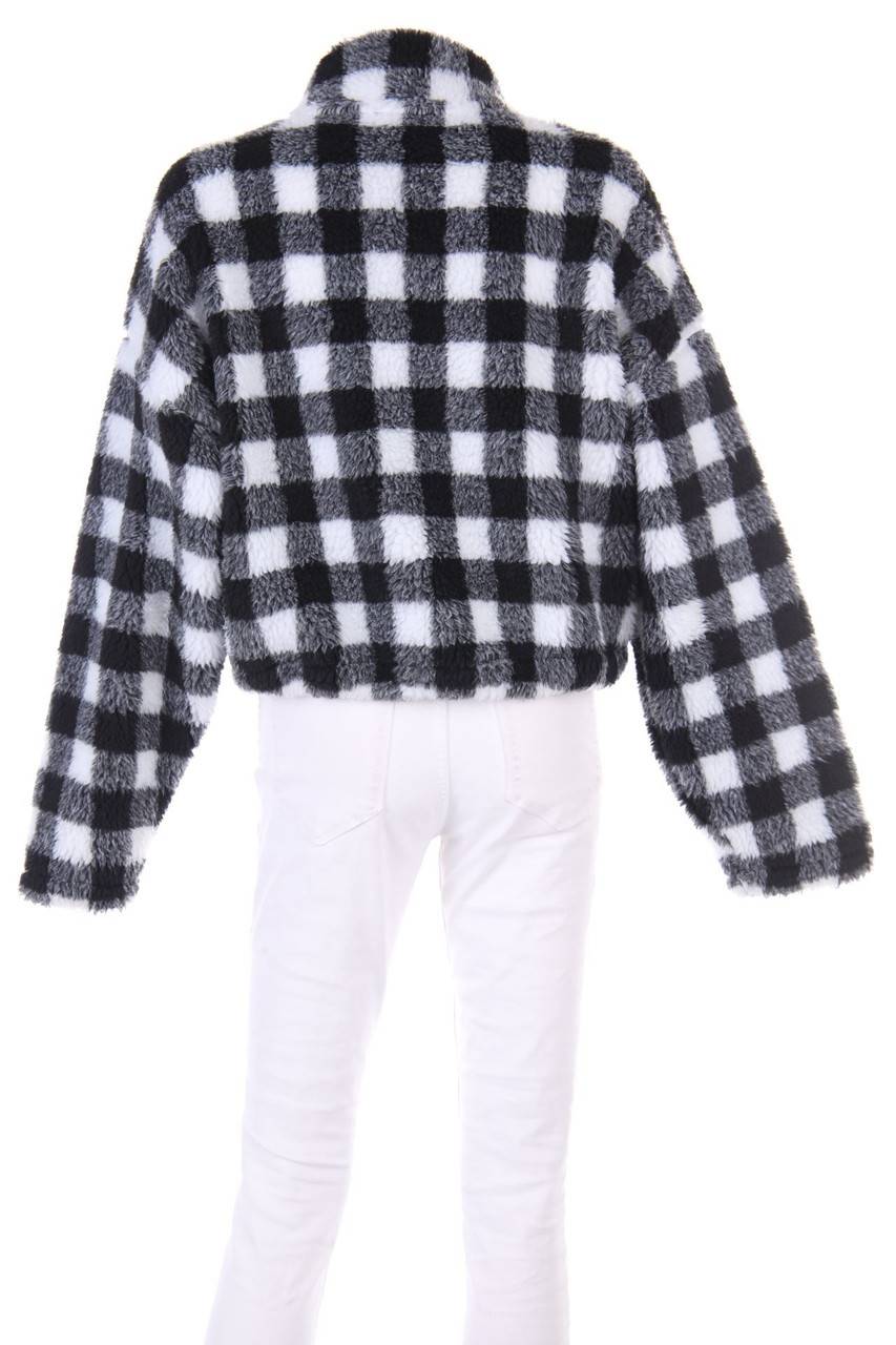 Carou TALLY WEiJL Teddy-Strick-Pullover Mit Karo-Muster