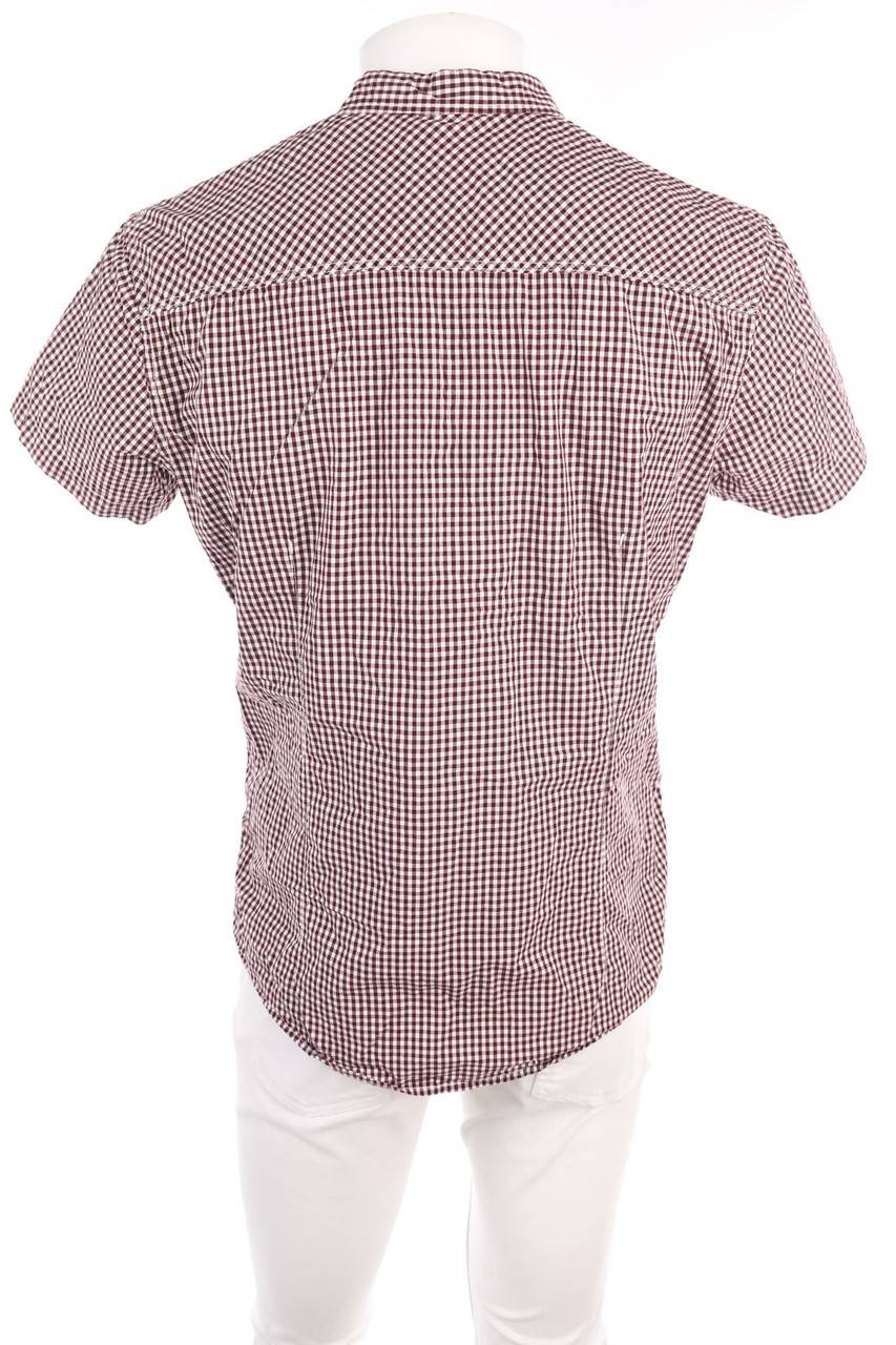 Carou TOM TAILOR Denim Kurzarm-Hemd Mit Karo-Muster