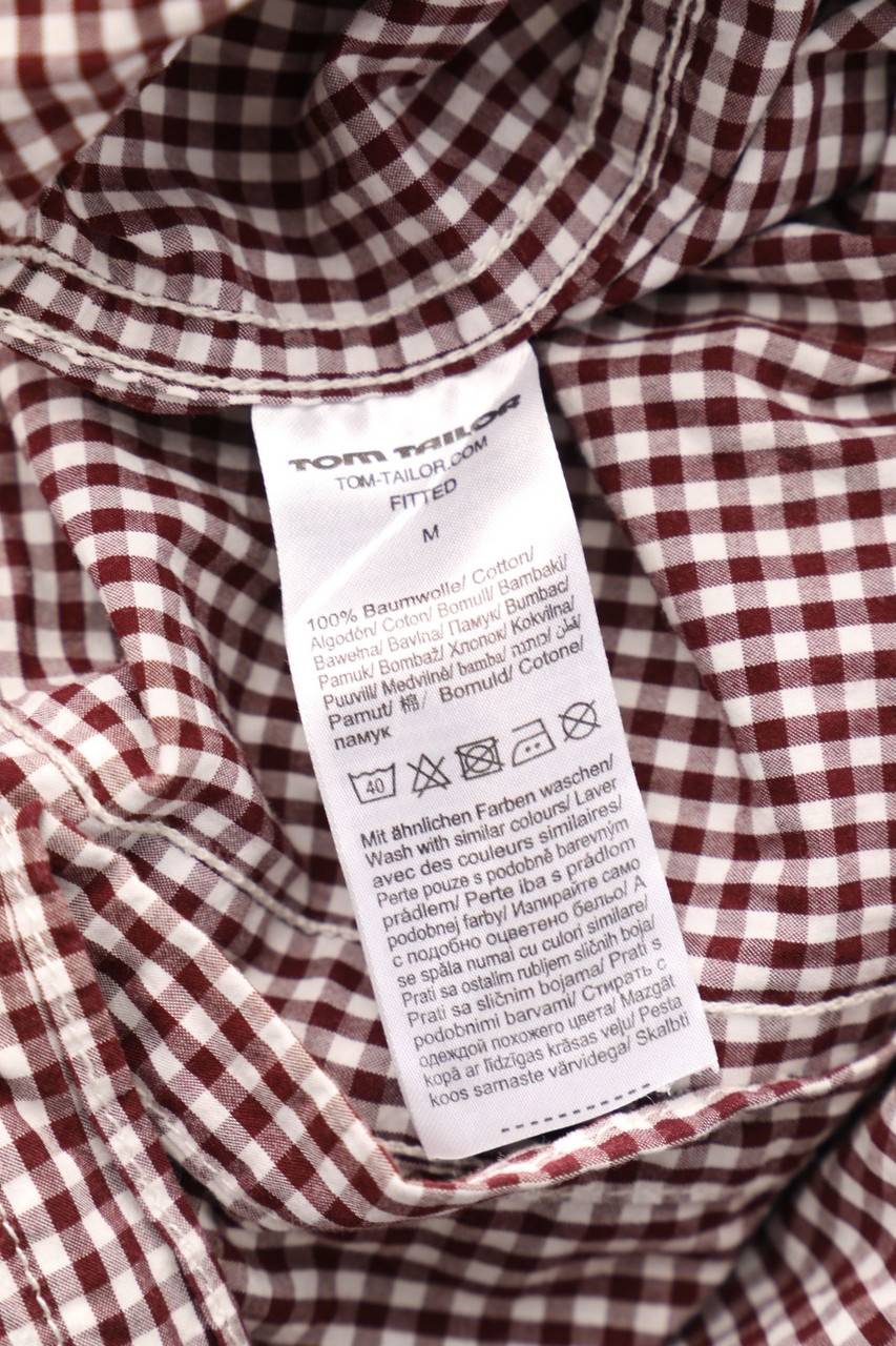 Carou TOM TAILOR Denim Kurzarm-Hemd Mit Karo-Muster