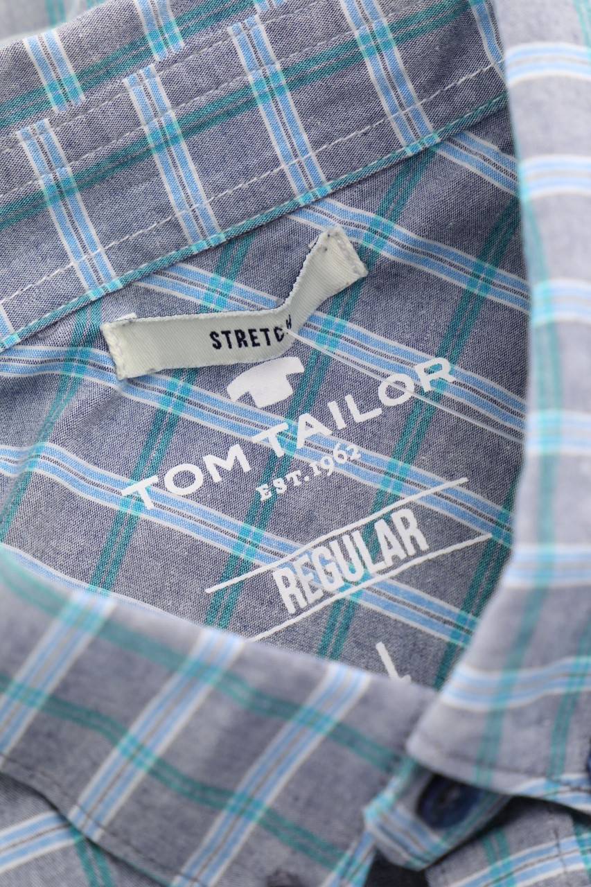 Carou TOM TAILOR Kurzarm-Hemd Mit Button-down-Kragen