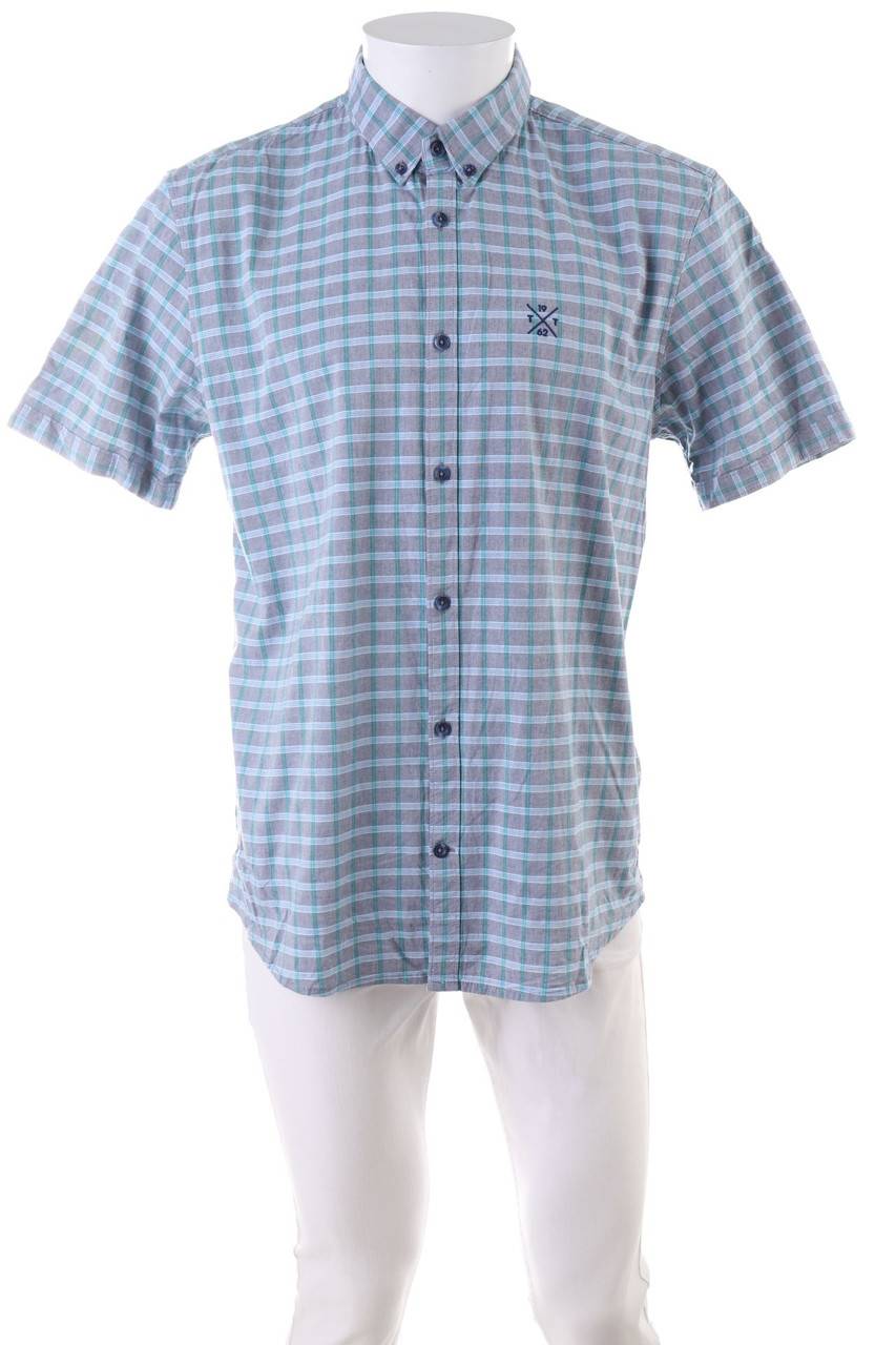 Carou TOM TAILOR Kurzarm-Hemd mit Button-down-Kragen