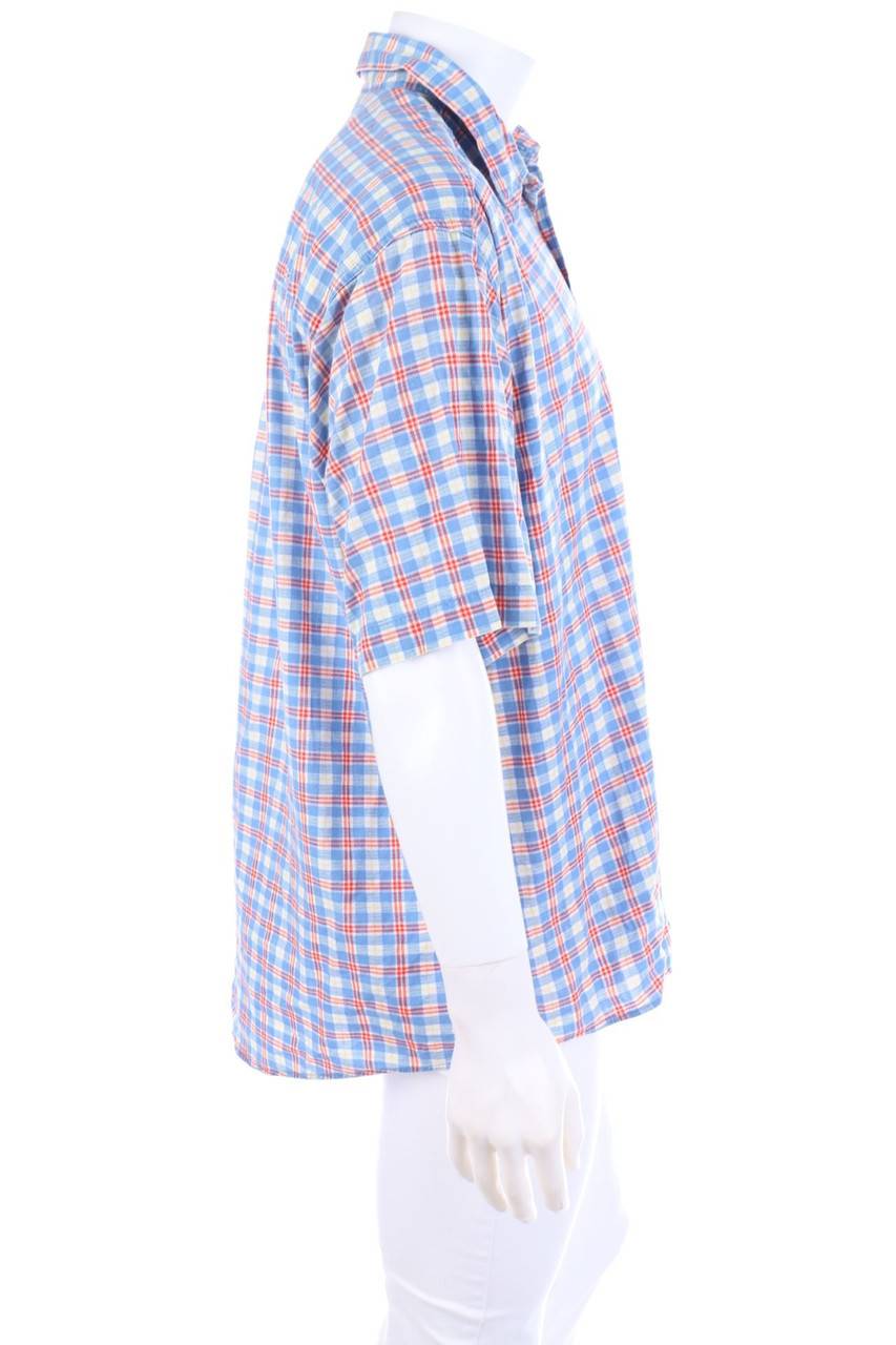Carou TOM TAILOR Vintage-Kurzarm-Hemd Mit Karo-Muster
