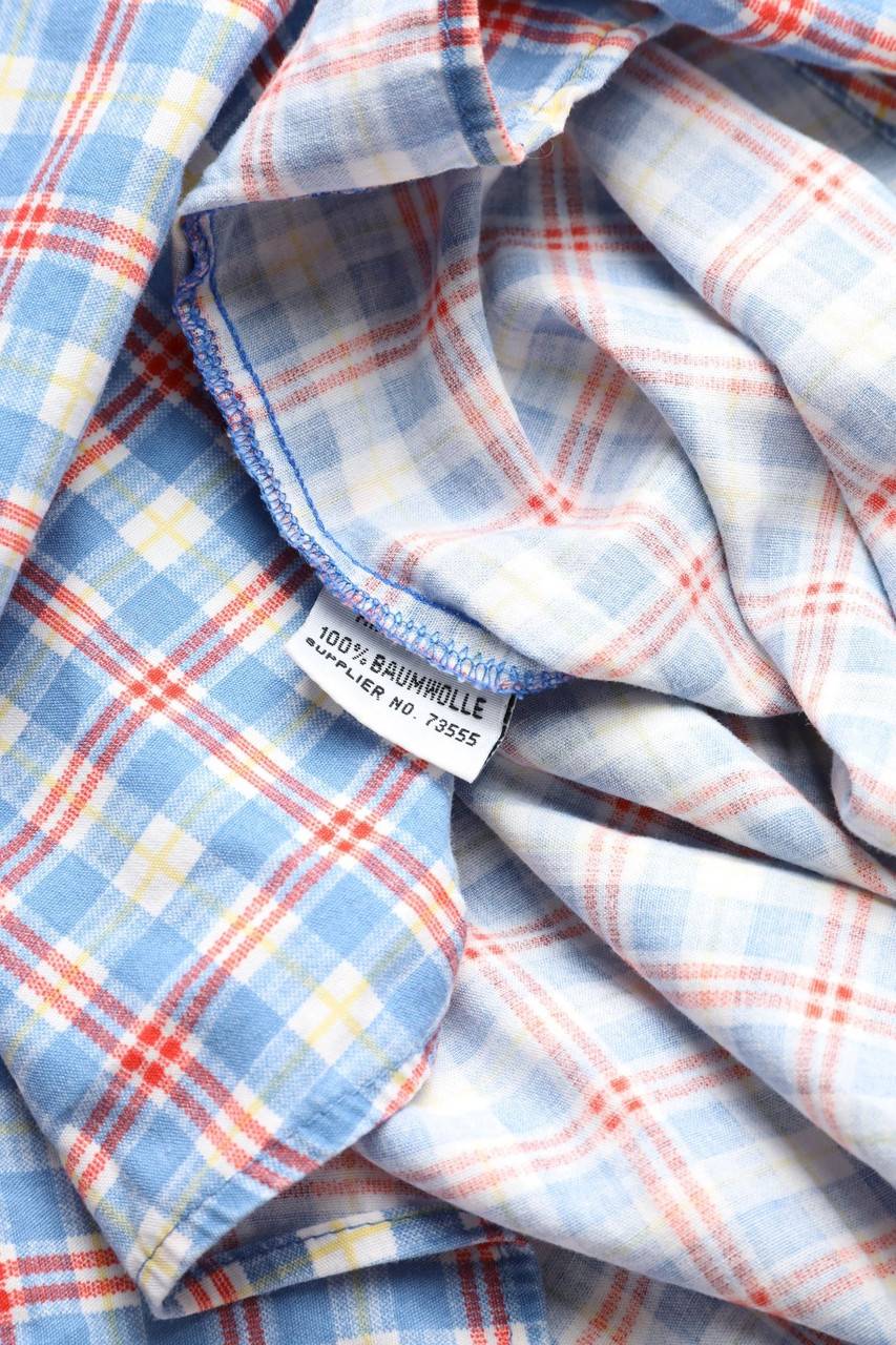 Carou TOM TAILOR Vintage-Kurzarm-Hemd Mit Karo-Muster