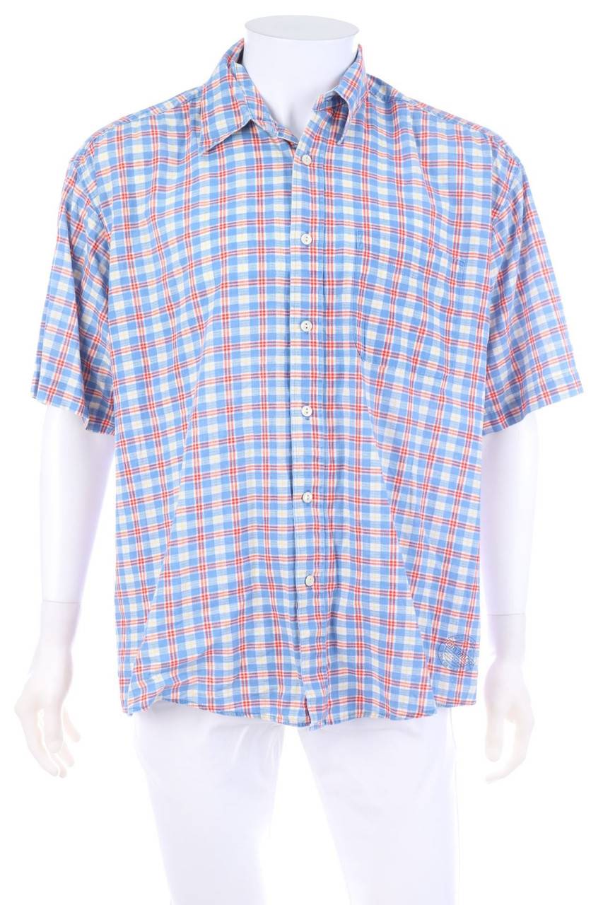 Carou TOM TAILOR Vintage-Kurzarm-Hemd mit Karo-Muster