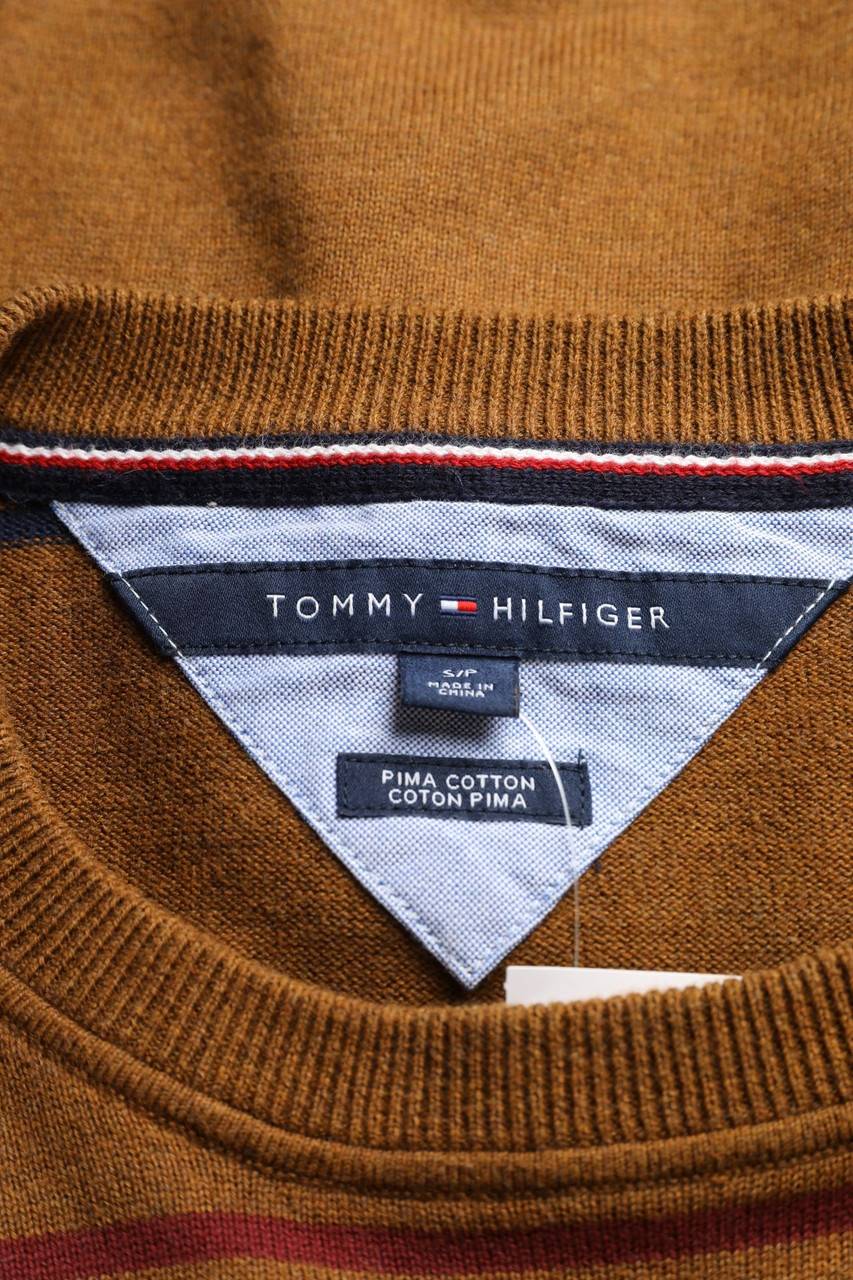 Carou TOMMY HILFIGER Baumwoll-Strick-Pullover Mit Logo-Stickerei