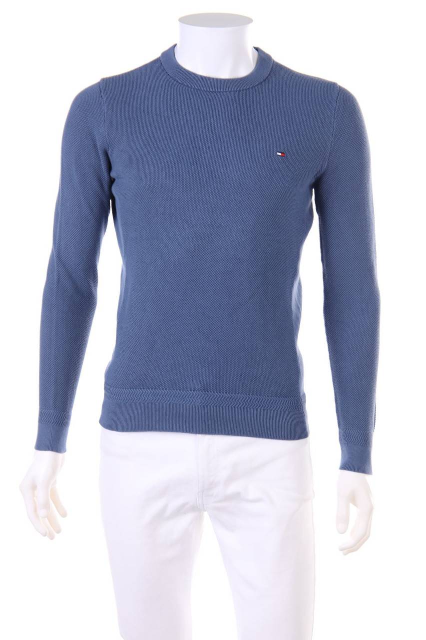 Carou TOMMY HILFIGER Baumwoll-Strick-Pullover mit Logo-Stickerei